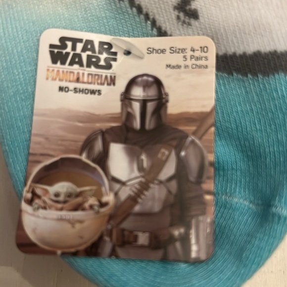 NWT - Star Wars, no-show socks, five pairs size 4–10 Mandalorian - Picture 4 of 6